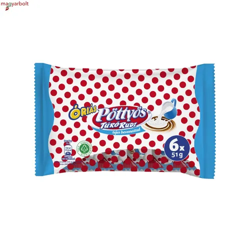 Pöttyös Rudi Óriás tej 6×51 g