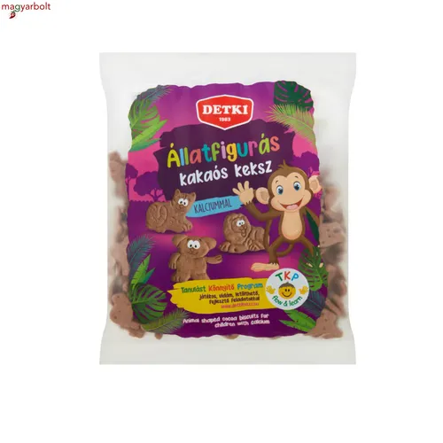 Detki Állatfigurás kakaós gyerekkeksz kalciummal 160 g
